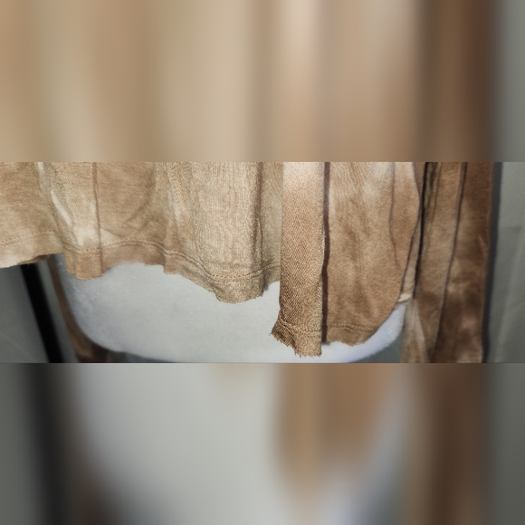 Fashion Nova Long Sleeve Tie Dye Crop Top - Tan / Taupe - Picture 10 of 10